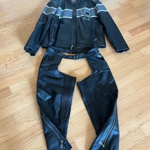 Harley Davidson Leather jacket & Chaps